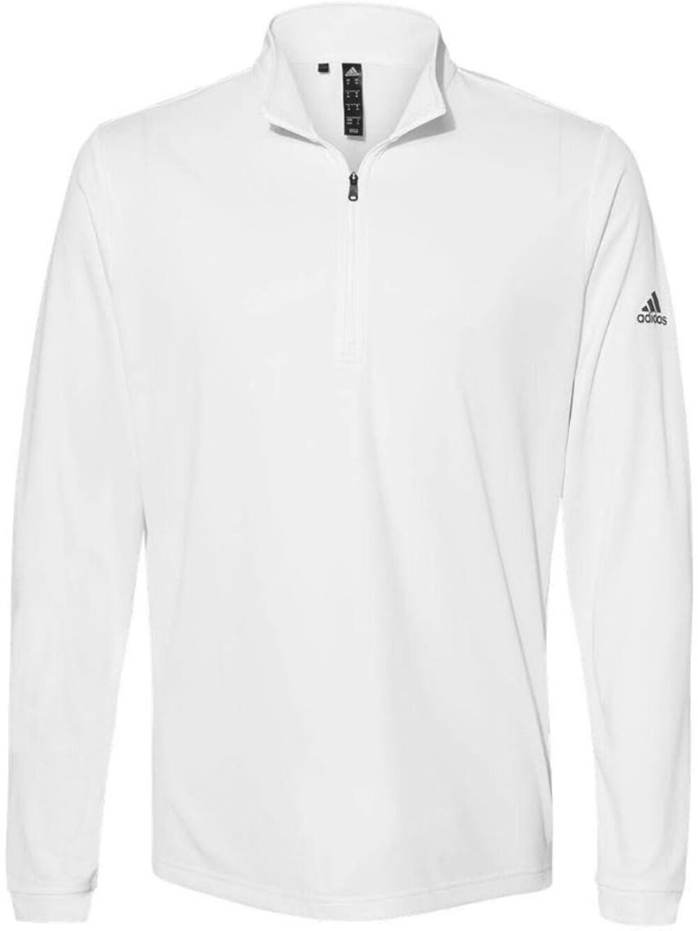 Adidas Golf Mens XL White Quarter Zip Pullover Lightweight UPF 50+ NWT